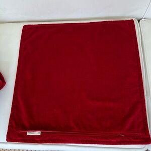 Pottery Barn Red Velvet Pillow Cover, 20” x 20”